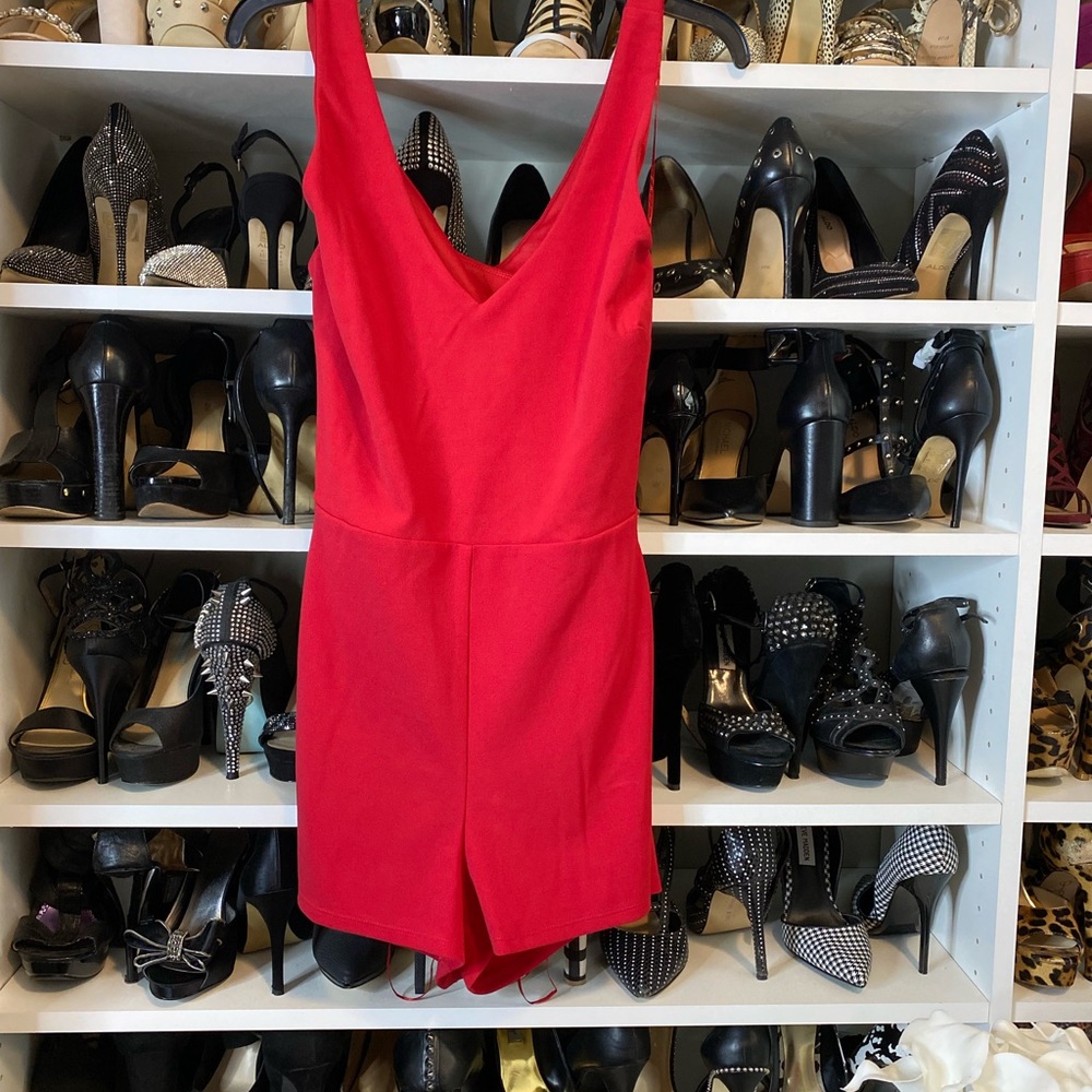 Crystal Sky Red Romper Size Large